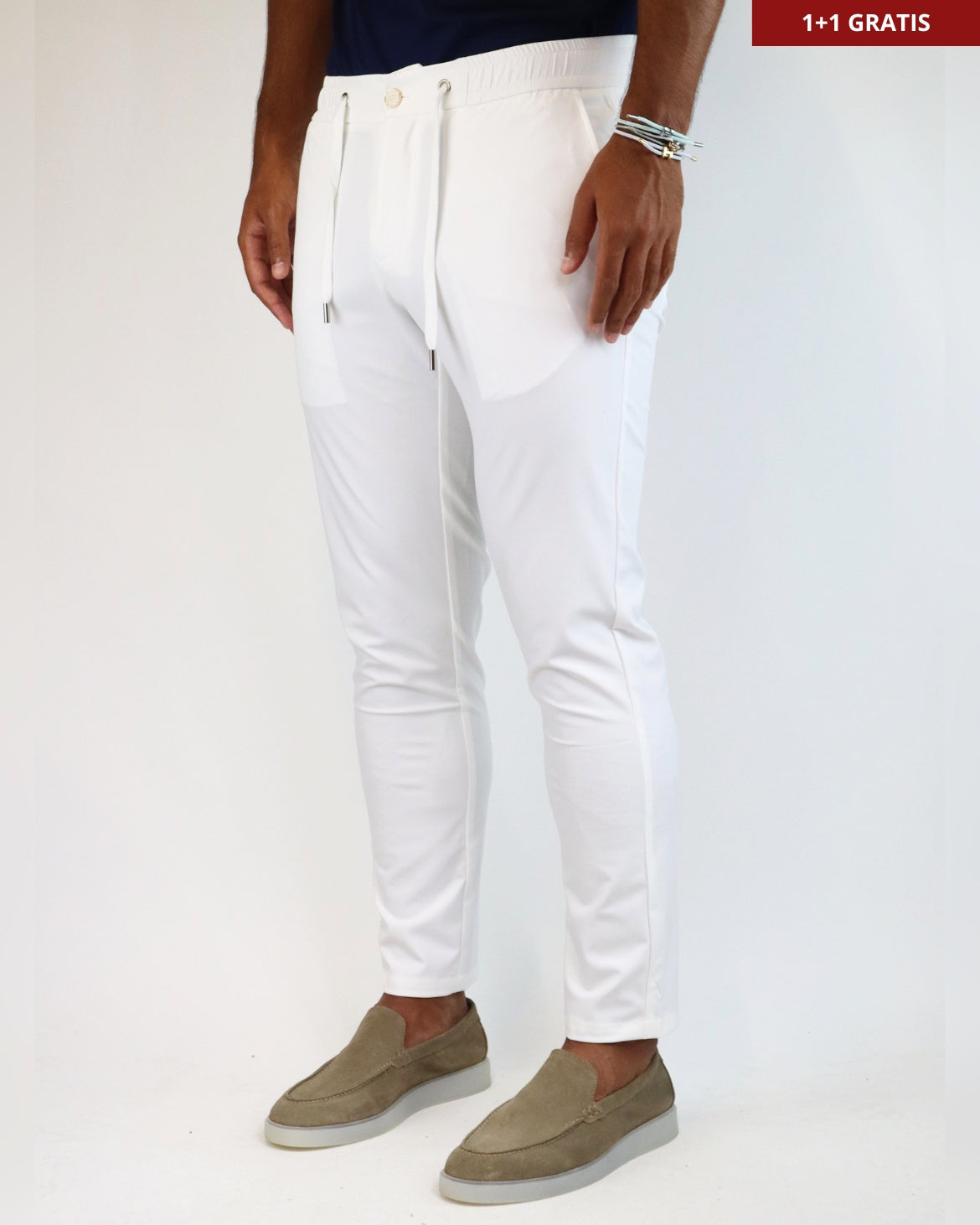 LAVENZI STRETCH PANTALON - WIT