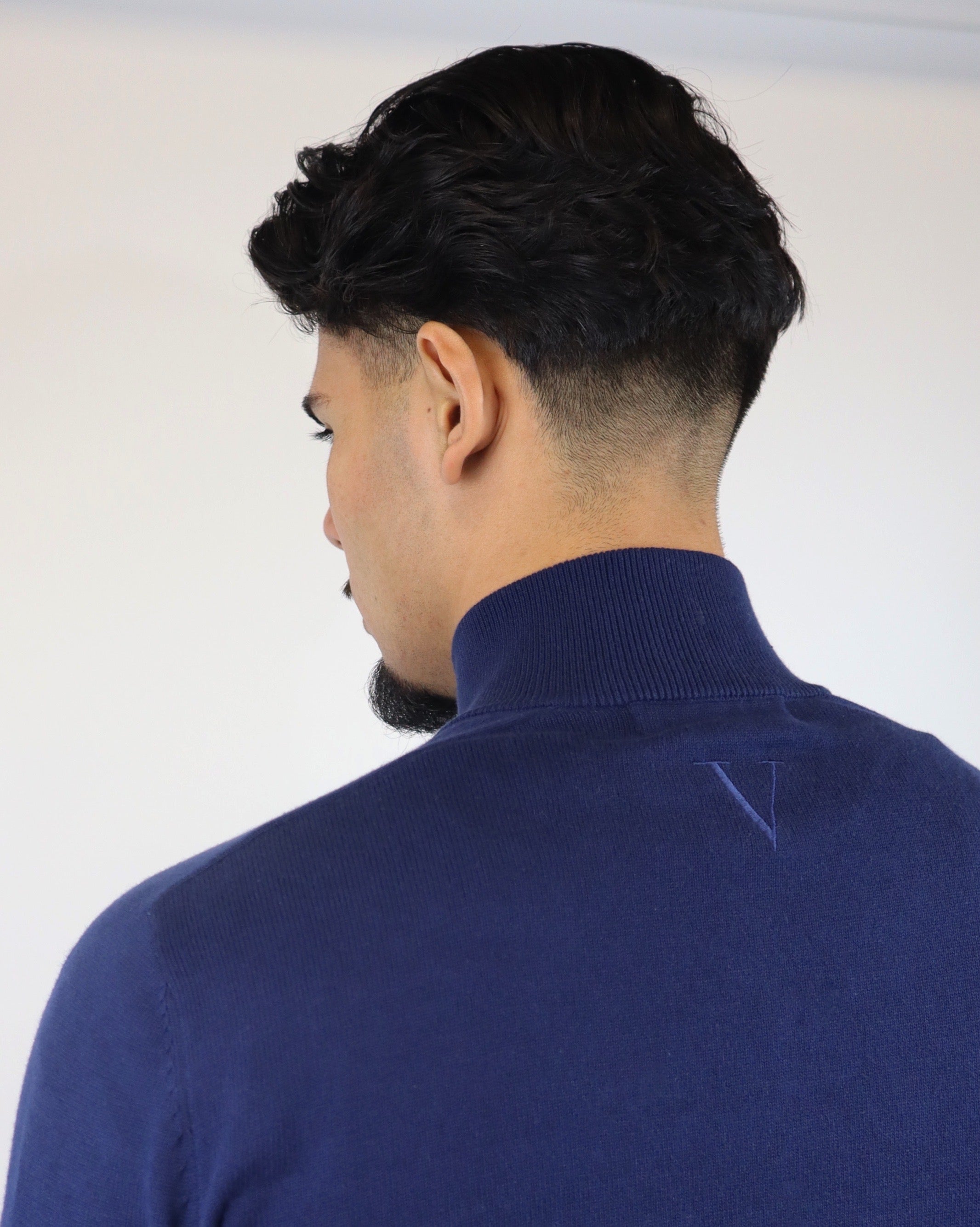 IMPERIAL HALF ZIP SWEATER - NAVY