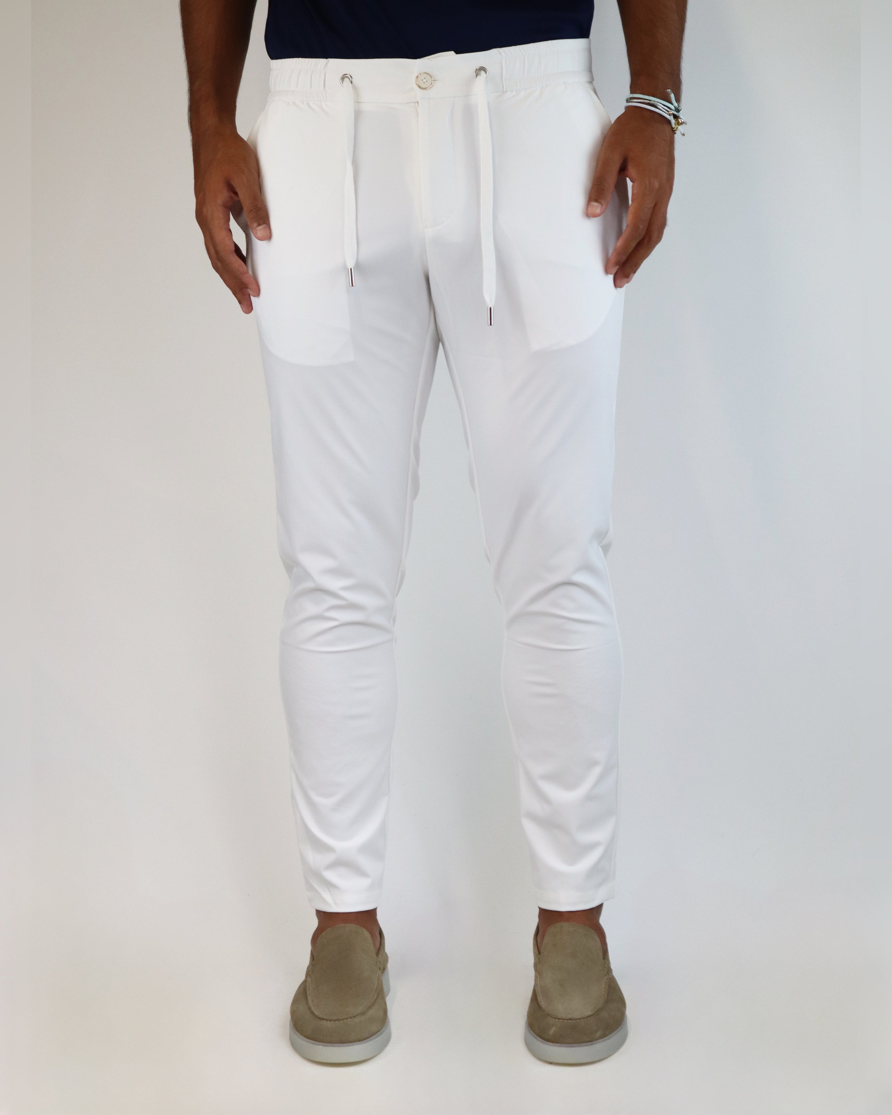 LAVENZI STRETCH PANTALON - WIT