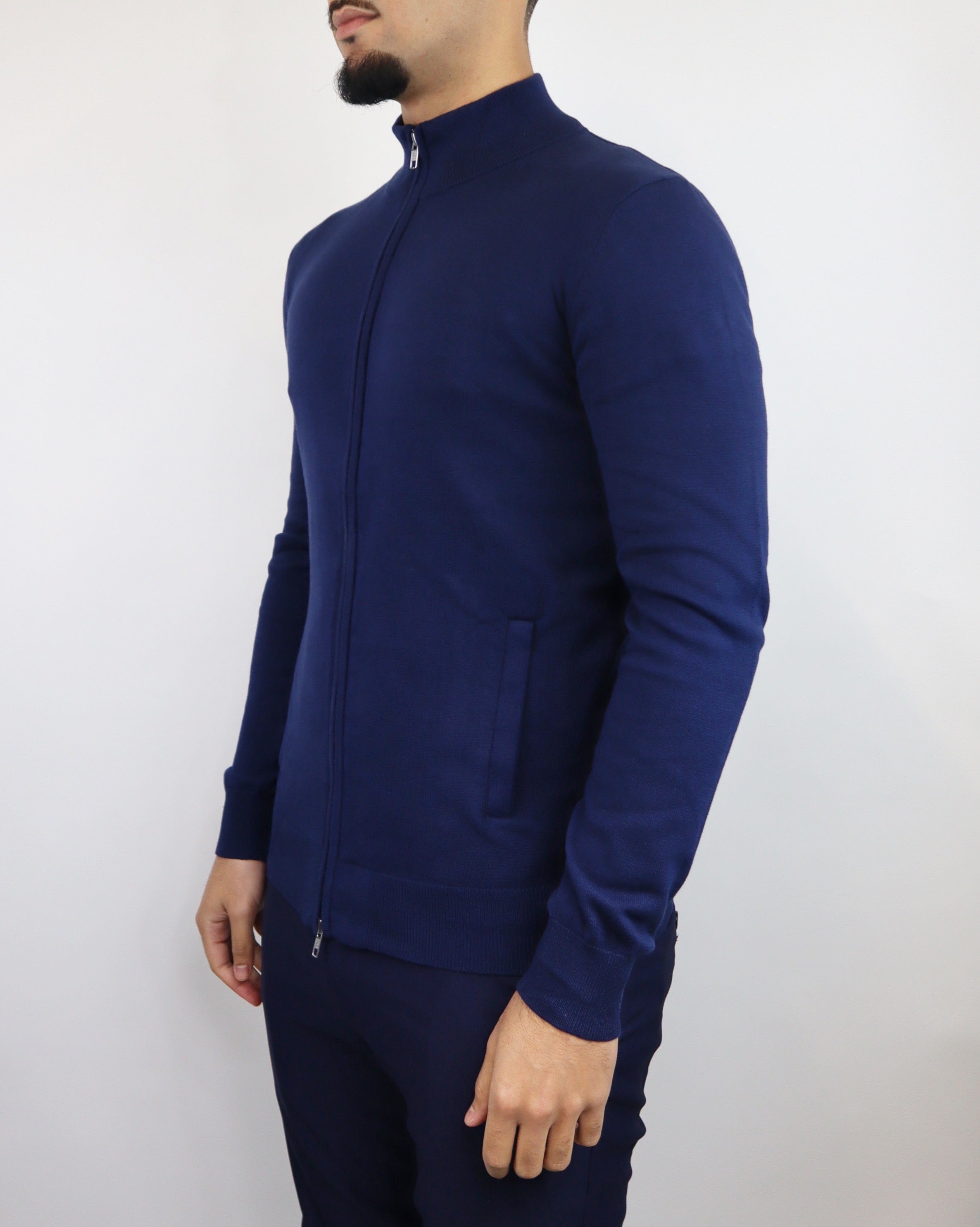 IMPERIAL HALF ZIP SWEATER - NAVY