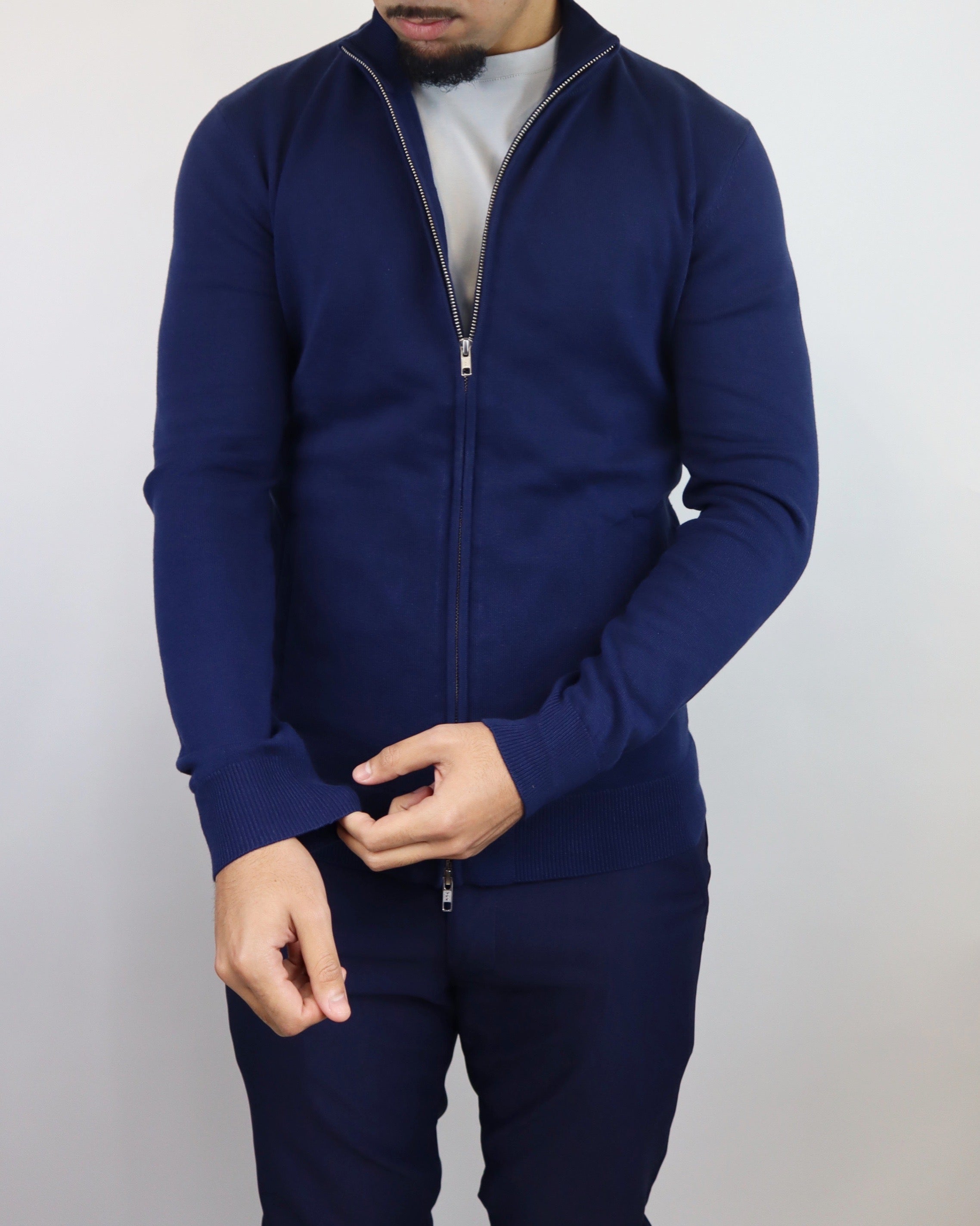 IMPERIAL HALF ZIP SWEATER - NAVY