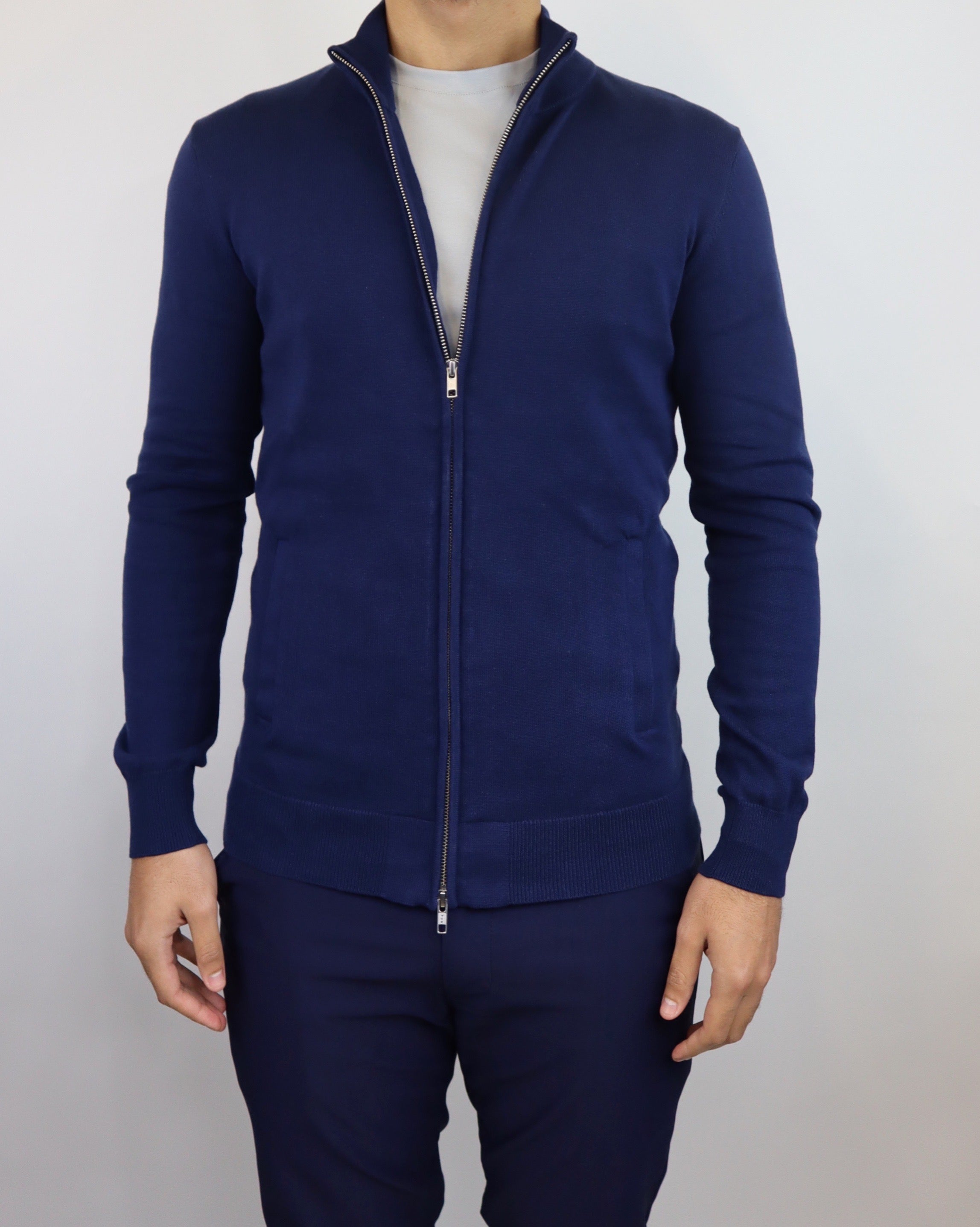 IMPERIAL HALF ZIP SWEATER - NAVY